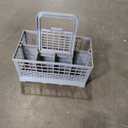 Dishwasher Cutlery Silverware Basket Holder Grey, 9 5/16 X 5 1/4 X 9 3/4 Inches