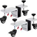 Door Installation Kit, Heavy Duty Door Board Dolly for 1-3/8" and 1-3/4" Pre-Hung, Slab, and Front Doors, Stainless Steel Installation Tool Kit for Commercial & Residential Use (Silver)