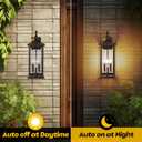 23” Dusk to Dawn Exterior Lighting Fixtures Bronze Extra Large, 2-Pack/Dusk to Dawn Sensor