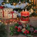 14.5 oz Mulberry Candle with 3 Wick Glass Jar Mulberry Scented Votive Candles Essential Fragrance Oils Highly Fragranced, 90 Hour Burn Time, Clean Burning for Christmas Holiday Collection