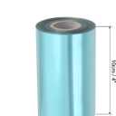 PATIKIL 4"x400Ft Hot Stamping Foil Paper, Heat Transfer Hot Stamping Paper Foil Roll for Leather DIY Logo Decor Craft Gift Package Scrapbook Card, Light Blue