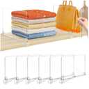 Fixwal 6 PCS Detachable Acrylic Shelf Dividers for Closet Organization Clear Shelf Divider for Closet Organizers and Vertical Purse Organizer for Closet, Bedroom, Kitchen, Office, Cabinets, Bathroom