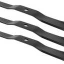 K5351-34342 K535134342 Mower Blade, Compatible with Ku bota BX1800 BX1850 BX2200 RCK54-22BX RCK54-75B 54-Inch Deck, Replace K5351-34340 K5351-34330 3 Pack