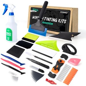 FOSHIO Window Tint Kit, Car Window Tint Tools Kit Vinyl Wrap Tool with 500ml Adjustable Spray Bottle, Window Tint Squeegee for Glass Protective Film Installation Window Film Tinting Kit