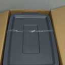 Rubbermaid Heavy Duty Black Storage Bins Plastic Totes with Lids for Storage, Stackable, Large Capacity, Durable, Multipurpose, 14 GAL, 6 Pack (14 GAL - 6 Pack Solid Black and Grey)