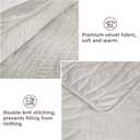 Velvet Quilt Bedspread, Ultra Soft Bedding Sets, Lightweight Quilted Velvet Comforter Set with 1 Quilt & 2 Pillow Shams (Off-White, King/Cal.King, Wave Pattern)