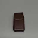 TarbicGear Leather Flip Phone Case with Belt Clip, Pouch for Kyocera & TCL Flip Phone Holster for Belt, Cat S22 Flip Case, Nokia Flip Phones, Sonim XP3 Plus Magnetic Phone Pouch, Brown Color (Coffee)