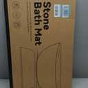 Stone Bath Mat, Dries Quickly, Non-Slip Diatomaceous Earth Bath Mats for Bathroom, Super Absorbent Stone Shower Mat, Easy to Clean, 23.5" x 15.5" Dark Gray