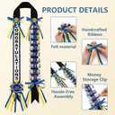 4 Pcs Graduation Money Lei Class of 2026 Double Ribbon Braided Lei Gift Graduation Cash Gifts Pull Ideas for Senior High School College Party
