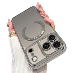 OOK Magnetic Clear Phone Case for iPhone 17 Pro Max, Natural Titanium