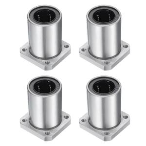 uxcell LMK25UU Linear Ball Bearings 25mm Bore 40mm OD 59mm Length Square Flange Steel Cage for CNC Machine 3D Printer