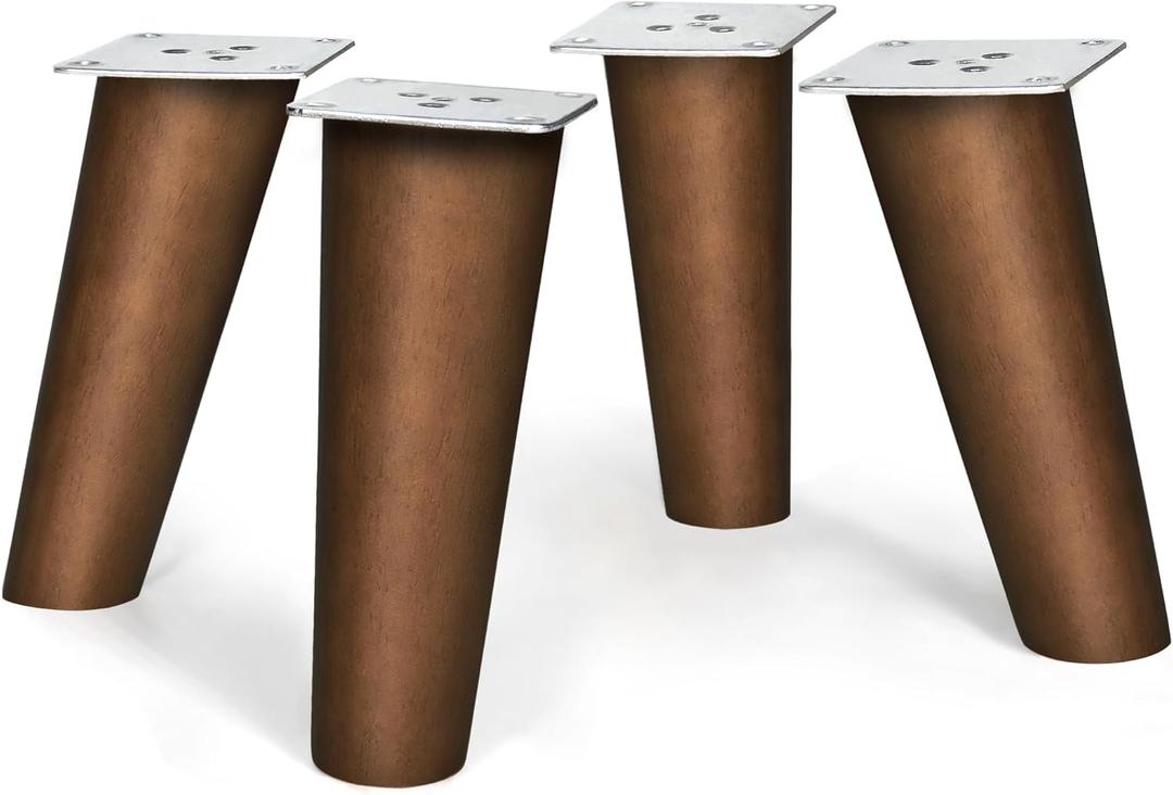 AORYVIC Wood Furniture Legs 6 inch Angled Couch Legs Slanted Sofa Replacement Legs for Dresser, Cabinet, Futon, Bench