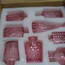 SUPMIND Glass Bud Vase Set of 16, Small Pink Flower Vases for Table Centerpieces in Bulk, Cute Mini Vintage Vase for Wedding, Home Decor, Table Decoration