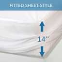 RV King Terry Mattress Protector Waterproof for 72''80'' up to14'' Depth, Ultra Soft & Breathable Smooth Top Fitted Mattress Cover Skin-Friendly Machine Washable