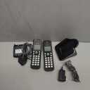 Panasonic Cordless Phone 2 Handsets System Expandable with Amber Backlit Display – KXTGC352B (Black)