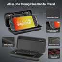 Switch 2 Accessory Bundle, 9-in-1 Protection Kit: Travel Carrying Case, Dockable Hard Shell, Silicone Grip Cover, 2 Tempered Glass Screen Protectors, 4 Thumb Grips for Switch 2 All-in-One Complete Set