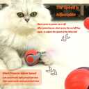 2 x Upgraded Speedy Interactive Cat Ball 4.0 Toys with 2 Optional Tails, Smart Moving Ball Cat Toy for Bored Indoor Cats, Rechargeable & Detachable Automatic Kitten Rolling Balls Toy (Orange)