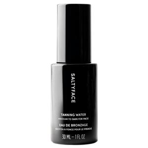 SALTYFACE - Tanning Water (Medium to Dark) - Self Tanner for Face, Neck, Ears, Chest - No Color Transfer - Oil Free, Fragrance Free - Streak-Free, Non-Clogging - Vegan Skin Care - 1 FL OZ (30 ML)