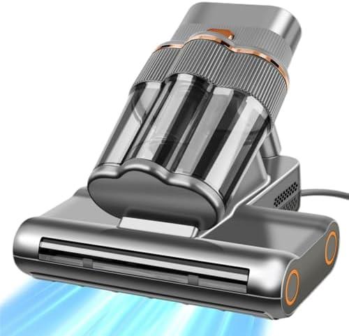 DAVANPAL Powerful Mattress Vacuum Cleaner,Handheld Bed Vacuum with UV-C Light, 16Kpa Strong Suction, 30000 RPM Dual Drum Brushes, 140°F Hot Air & Ultrasonic Tech, 500W Corded for Quick Dust Removal