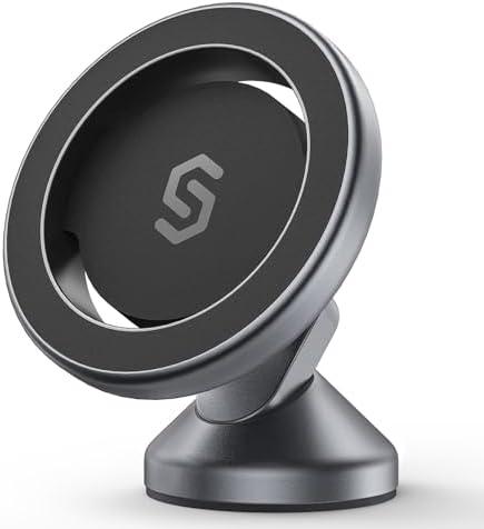 SYNCWIRE for MagSafe Car Mount - 360 Rotation Magnetic Phone Holder for Car Dashboard, Strong Magnets Car Phone Holder Mount Compatible iPhone 16 Pro Max 15 14 13 12, Samsung - MagSafe Car Accessories