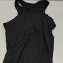 SUUKSESS Women Padded Cotton Ribbed Tank Tops 2025 High Neck Racerback Basic Tops (Medium, Black)