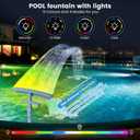 2 x Pool Fountain for Above and Inground Pools,Upgraded Dual Spray Pool Aerator with 9-Color LED Lights and 4 Modes, 360 Adjustable Pool Sprinkler Fountain Pool Cooler Pool Accessories Pool Decor