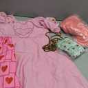 Kids Rise Red Costume Girls Bridget Pink Princess Dress Movie Cosplay Halloween Outfit (140 (7-8Y))