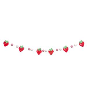 Strawberry Wooden Garland - Strawberry Theme Decorations,Strawberry Felt Garland,Girl First Birthday Themes,Sweet One Banner (Banner Strawberry)