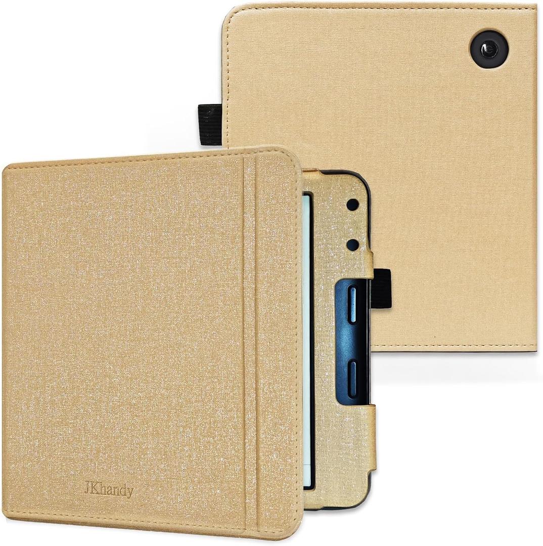 Case for Kobo Libra Colour (Model:N428, 2024 Release), Protective PU Leather Cover Magnetic Closure, Khaki