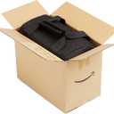 Amazon Basics Large DSLR Gadget Bag for Camera Storage with Shoulder Strap, Black with Grey Interior