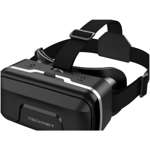 TECKNET VR Headset for Phone, Virtual Reality Headsets with HD 110°FOV Anti Blue Light Lenses & Adjustable Gears, 3D VR Headset for Kids Compatible iPhone Samsung Android 4.77.2" Black