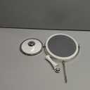 YEAKE Vintage Table Mirror with Stand 8-inch Double Sided Swivel 1X/3X Magnification Desk Mirror with Silver Style 13 Inch Height Standing Tabletop Makeup Vanity Mirror(Oval)