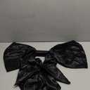 Christmas Big Bow Decorations 27 x 42 Inch Large Christmas Tree Topper Decorations Giant Xmas Tree Toppers Bows Decor Birthday Coquette Party Wedding Backdrop Satin Bachelorette Ornaments(Black)