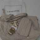 LOVEVOOK Tote Bag for Women, Large Puffer Tote Bag with Zipper Quilted Light Work Bag