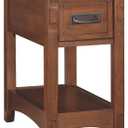 Signature Design by Ashley Breegin End Table With Drawer and Shelf, Mission-Style, Veneers and Wood Construction for Living Rooms and Bedrooms, 13' x 22'