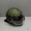 TRIANGLE Full Face Motorcycle Helmets,Off-Road Motocross Helmet for Men & Women,Dual Visor with Internal Tinted Sunshield,Open Face 3/4 Adult Racing Helmet DOT Approved(S) (Green)