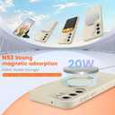 Liquid Silicone Case for Samsung Galaxy S23 with Magnetic Stand, Mil-Grade Drop Shockproof, Full Camera Protection Anti-Scratch Microfiber Lining Silicone Phone case, Beige