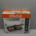 IMUSA 12x10in Stainless Steel Electric Panini Press with Temperature Control, Nonstick Plates for Sandwiches, Grilled Paninis, Quesadillas, and More