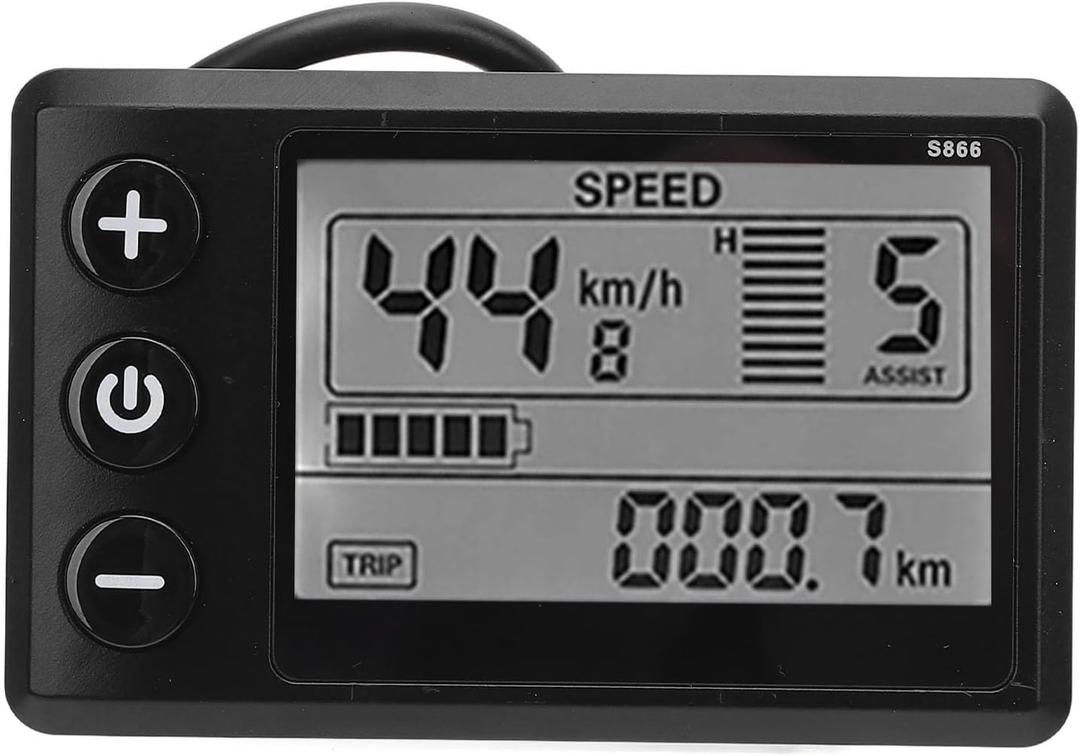 Alomejor Electric Scooter Display, High Brightness LCD Meter, Motorcycle Control Panel, 24V-60V Voltage Display, 6 Pin Interface, for Electric Scooters, Motorcycles, Bicycles Riders, Commut