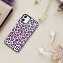 LETO for iPhone 11 Case,Leather Wallet Case with Fashion Floral Flower Designs for Girls Women,with Kickstand Card Slots Cover,Protective Phone Case for Apple iPhone 11 6.1" Purple Leopard