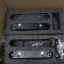 4-Pack 6 inch Hidden Door Hinges Heavy Duty Black, Invisible Concealed Hinges Zinc Alloy 6''x 2.5''x1Inch, Concealed Hinge 180 Degree Swing Hinge, 3 Way Adjustable with Pins and Screws