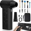 Amazicha Compressed Air Duster, Multi-Gear Adjustable 130000RPM Electric Air Duster, Rechargeable Air Blower with LED Light for Computer Keyboard Home Outdoor Car