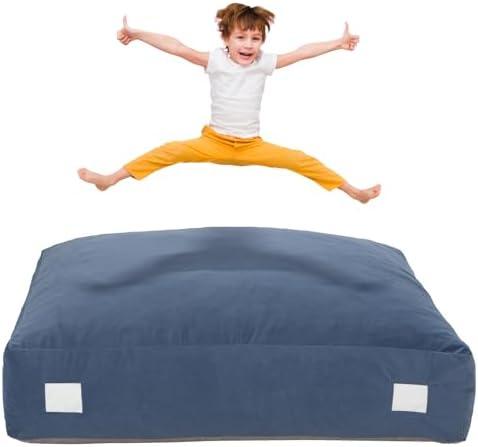 Amazon.com : Upgraded Crash Pad for Kids Sensory with Handle,Soft Foam Blocks - Crash Pads for Autistic Children Indoor Jump Climb, Kids Autism Sensory Crash Mat with Anti-Slip Washable Cover (4FT x 4FT) : Sports & Outdoors