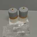 Ceramic Soap Dispenser Set(2 Pack)  Hand Soap, Dish Soap, Shampoo & Shower Soap Dispenser for Bathroom & Kitchen, Stainless Steel Pump, Includes Silicone Funnel & Diatomaceous Tray, Gray