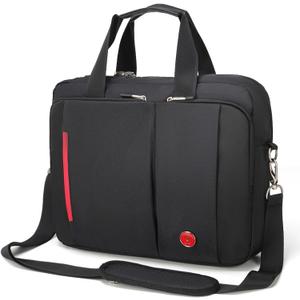 Omnpak 15.6 inch Laptop Briefcase with Combination Lock,Anti Theft Notary Bag Locking Laptop Bag Water-Repellent Shoulder Messenger Bag for Men Women