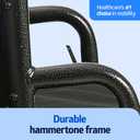 Medline Comfortable Folding Wheelchair with Swing-Back Desk-Length Arms and Swing-Away Footrests, 20W x 16D Seat
