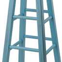 Winsome Ivy Square Leg Counter Stool, 29" in Rustic Light Blue and Walnut Classic Backless Bar Chairs for Kitchen & Dining Room Seating, Timeless Essential Furniture for Home, Dorm, Apartments