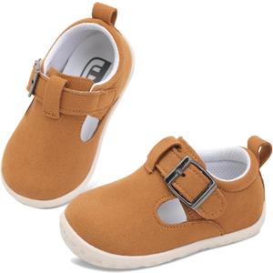 JOINFREE Toddler Shoes Girls Boys Lightweight Dress Shoes Wide Barefoot Flats Fashion School Shoe Kids Fall Walking Sneakers