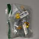 Gibelle Shower Curtain Hooks, Diamond Shaped Shower Curtain Rings Hooks for Bathroom Curtains Rod, Acrylic Decorative Rhinestones Bling Rolling Bathroom Accessories Set of 12, Gold