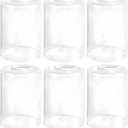 GO&SO 6 Pack Clear Bubble Seeded Glass Shade, 5.5in Height, 3.94in Diameter, 1.65in Fitter, Cylinder Glass Lamp Shade Replacement,for Pendant light/Wall Sconce/Floor Lamp/Desk Lamp/Chandelier